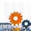Icon representing manufacturing gear